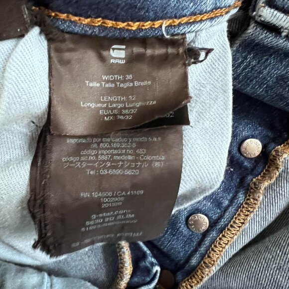 G-Star Raw 5620 3D Slim Blue Men Jeans size 36/28 - Picture 4 of 6